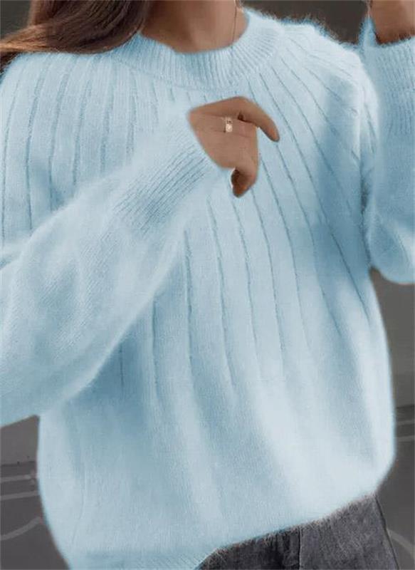 Cripes Pull en tricot doux de couleur unie