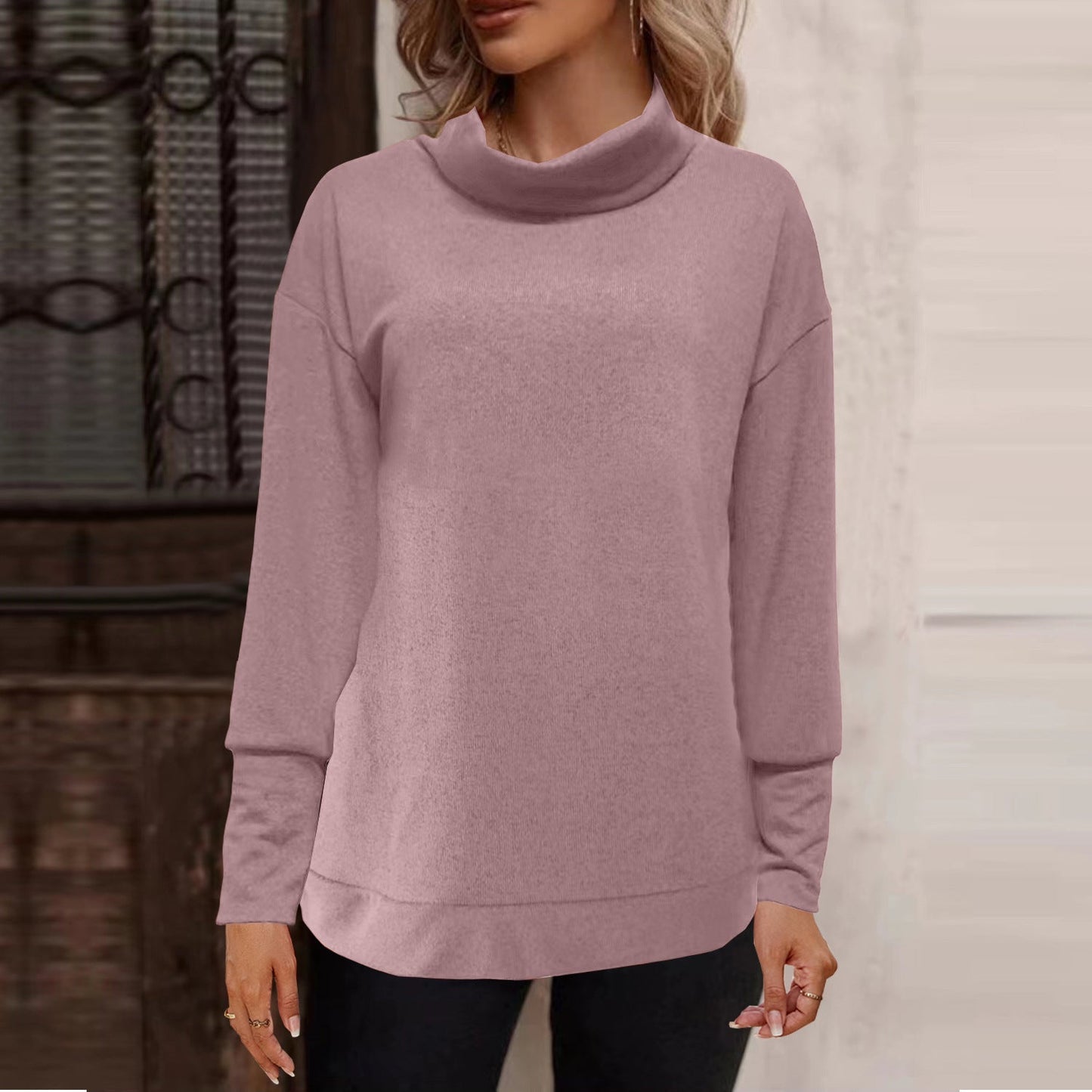 Pull de mode décontracté avec un cou rond pour les femmes