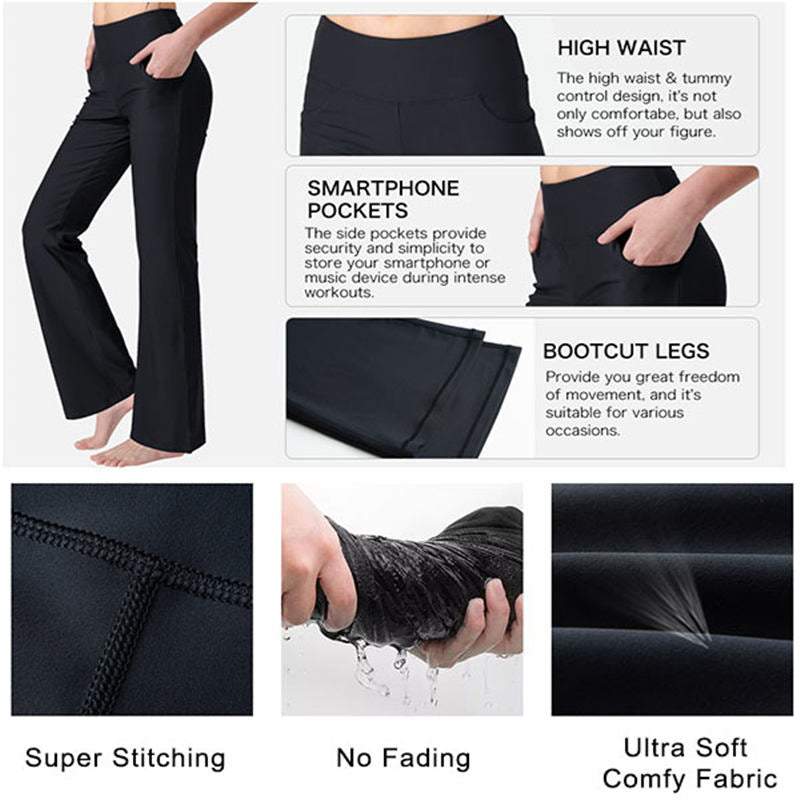 Cripes Pantalon de yoga taille haute pour femmes