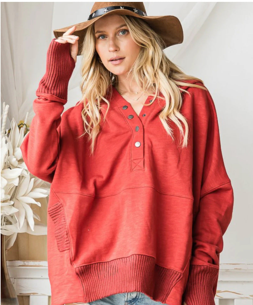 Pull à capuche avec trou pour le pouce en tissu éponge