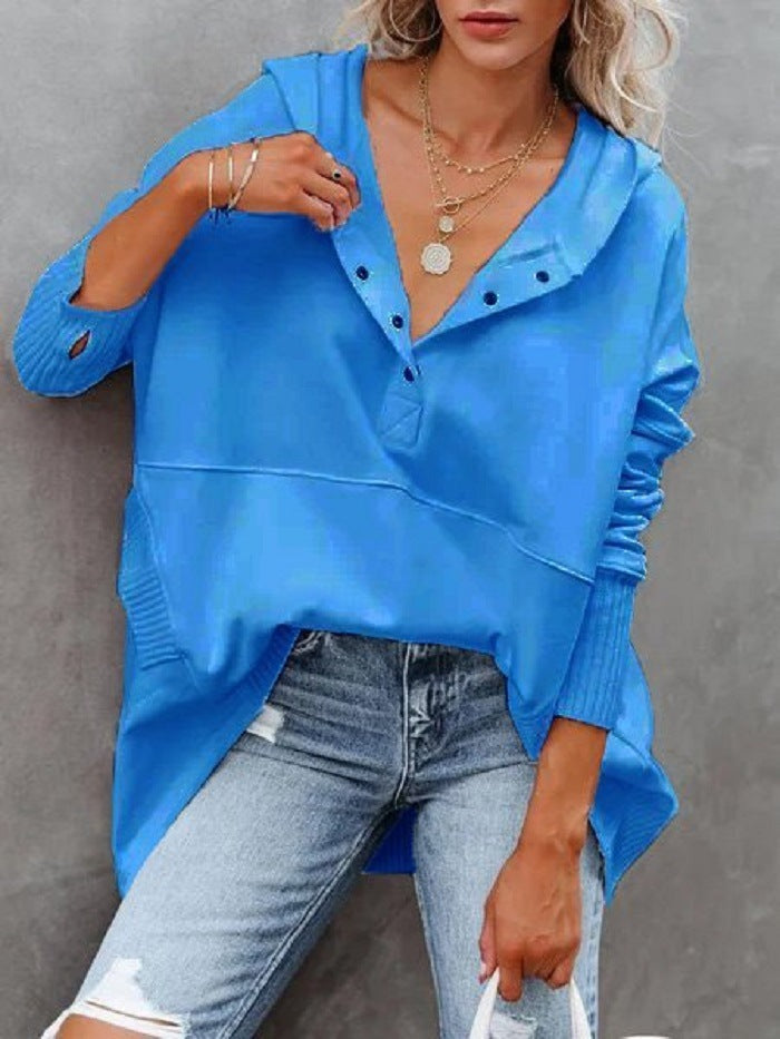 Pull à capuche avec trou pour le pouce en tissu éponge