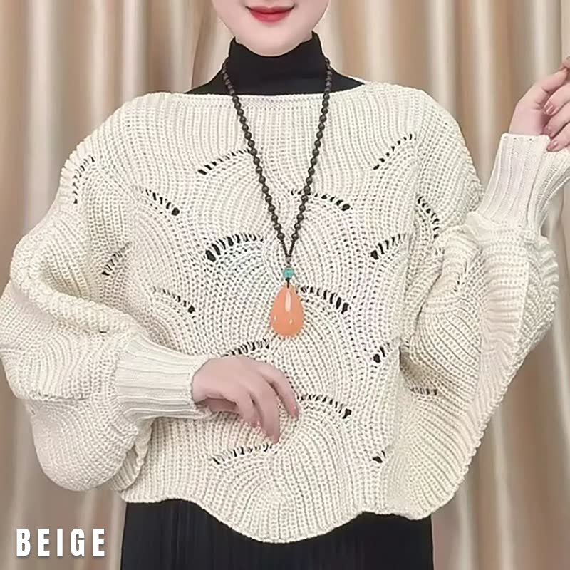 Cripes Pull-over en tricot à manches chauve-souris pour femmes