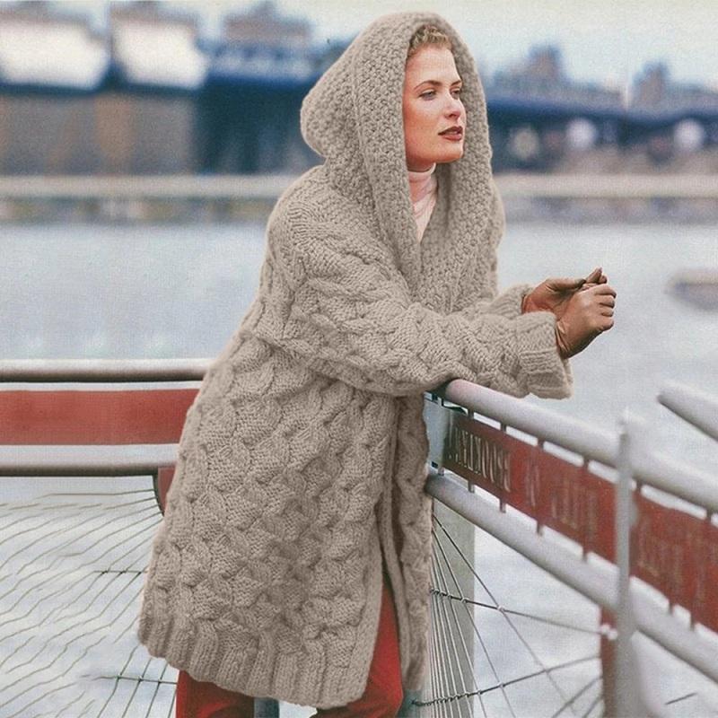 CRIPES - Strickjacke mit Kapuze Warm