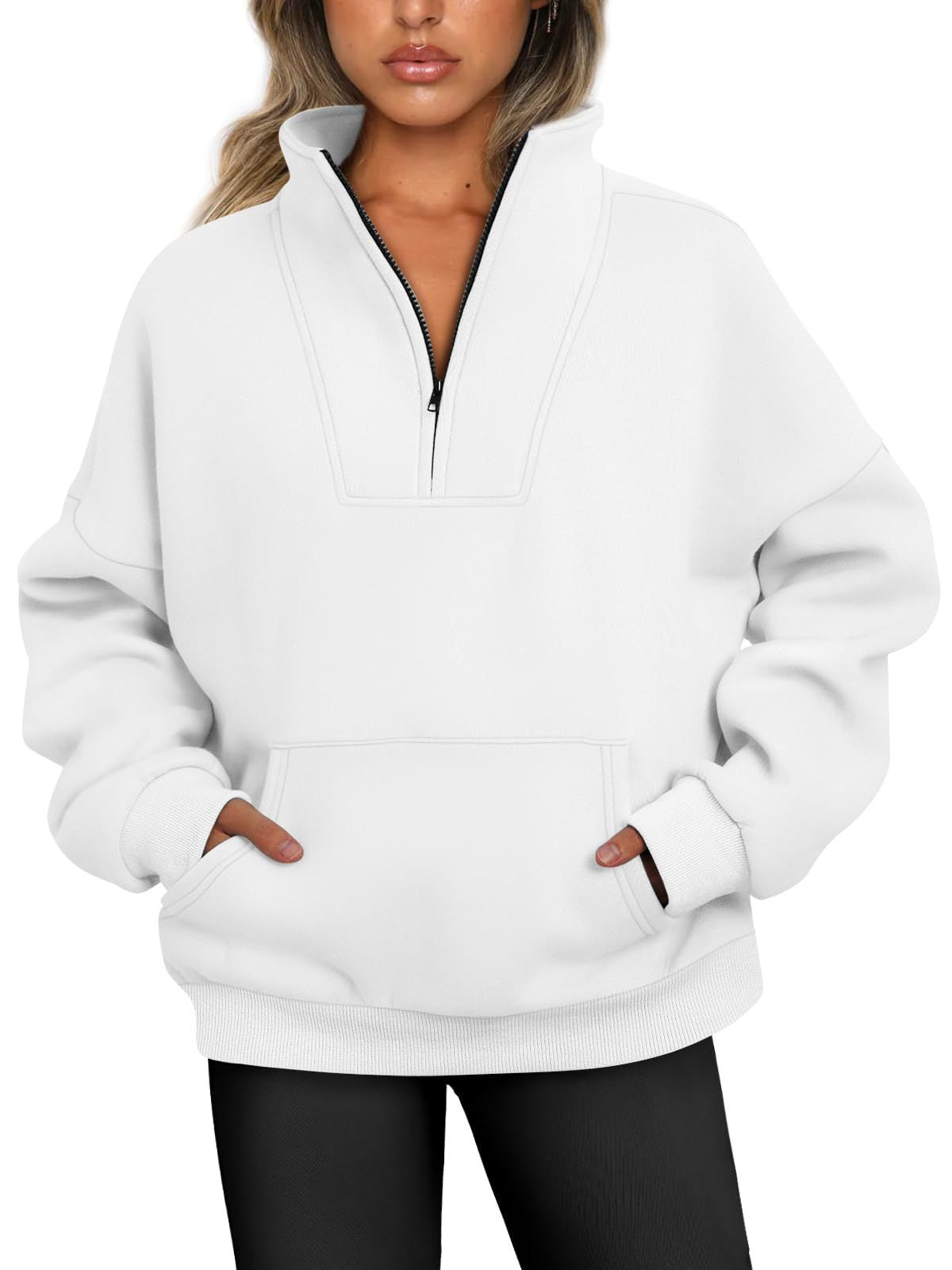 CozyAura™ Half-Zip Pullover Fleece Sweatshirt
