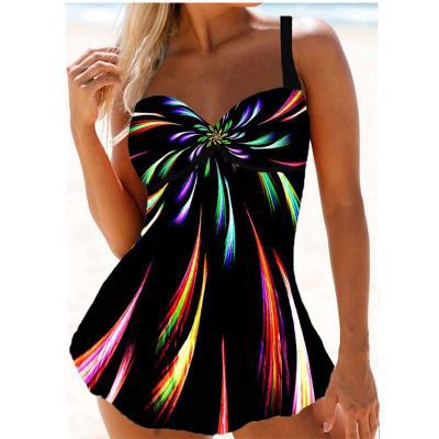 Cripes Jupe style maillot de bain évasée grande taille avec dégradé floral