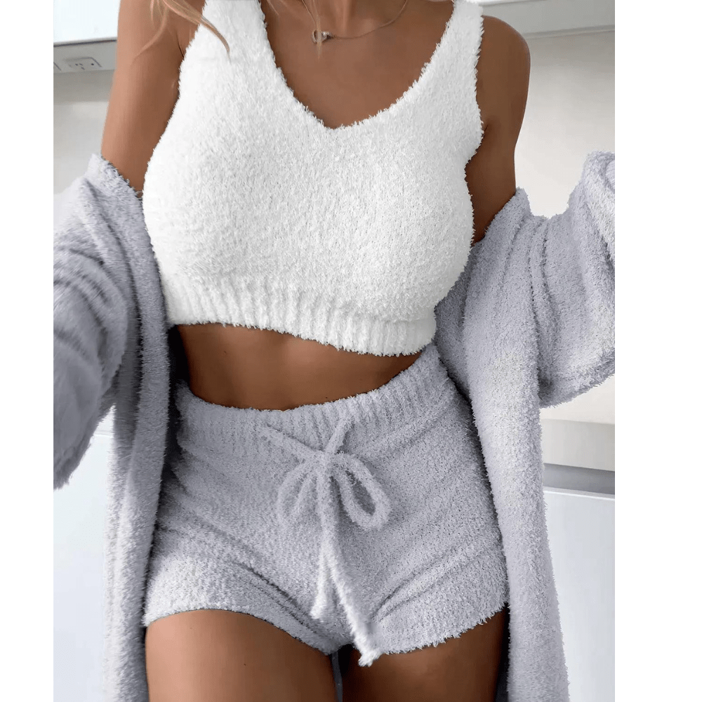 Limora | Ensemble Trio Sensuel (Cardigan, Brassière et Short)