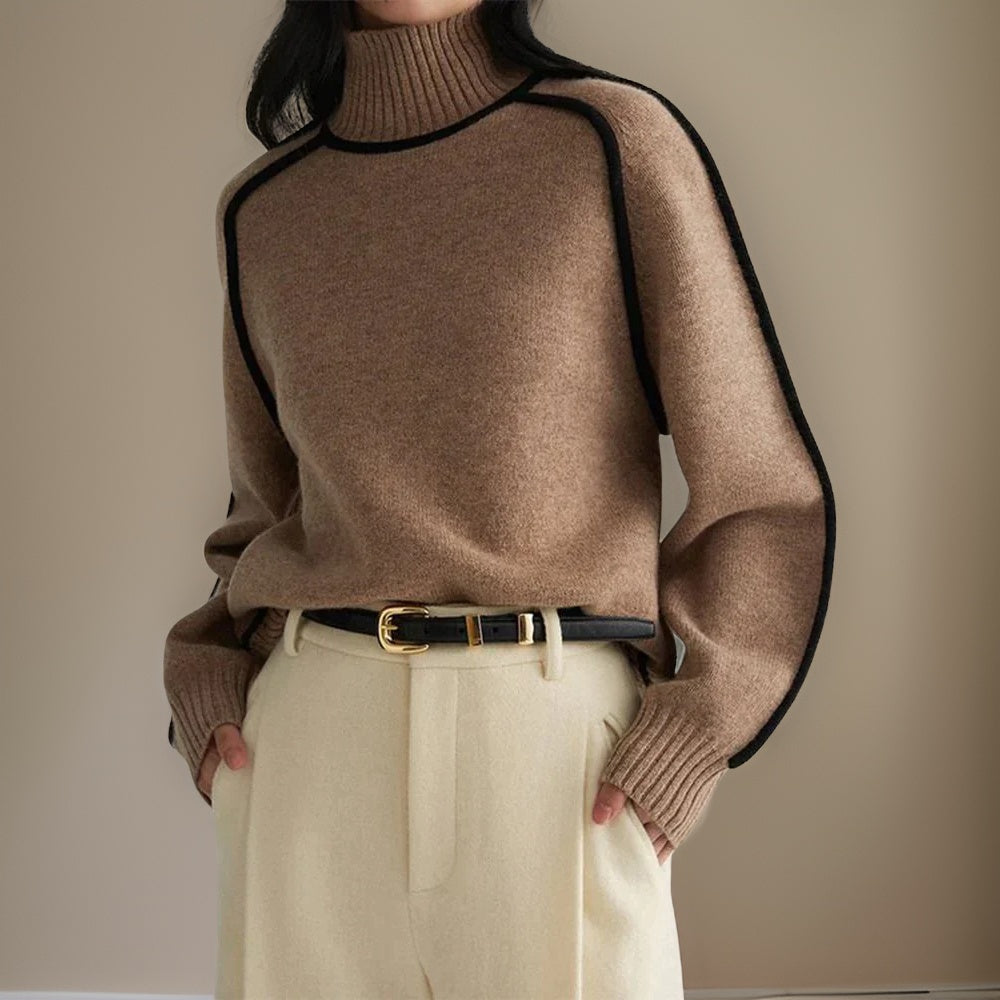 CRIPES - Rollkragenpullover braun