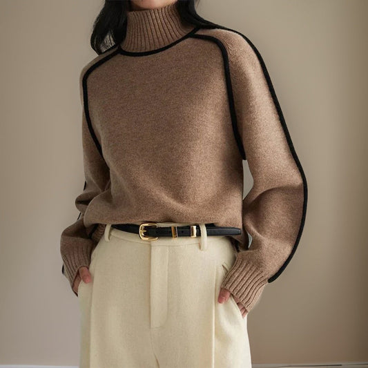 CRIPES - Rollkragenpullover braun