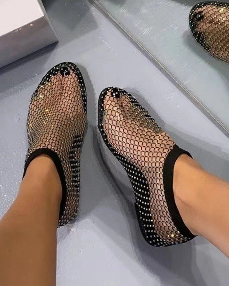 Veala | Glamoureuze Glanzende Ballerina Hakken voor Vrouwen