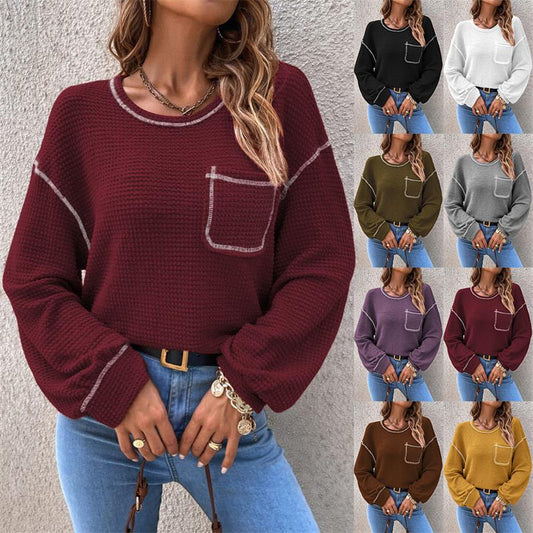 Nouveau pull polyvalent à col rond