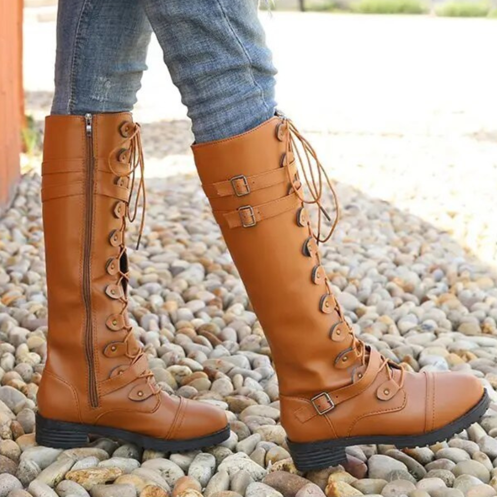 Veala | Klassieke kanten vintage laarzen