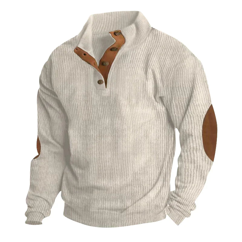 Veala | Moderne Mannen Sweatshirt met Geribbelde Details