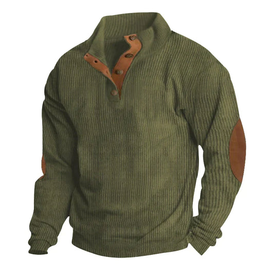 Veala | Moderne Mannen Sweatshirt met Geribbelde Details