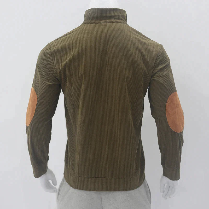 Veala | Moderne Mannen Sweatshirt met Geribbelde Details