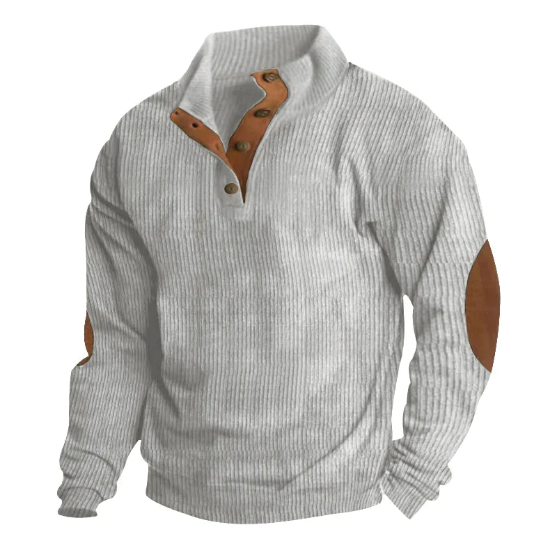 Veala | Moderne Mannen Sweatshirt met Geribbelde Details
