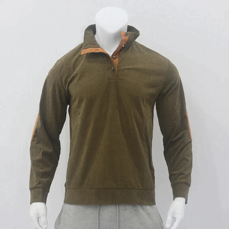 Veala | Moderne Mannen Sweatshirt met Geribbelde Details