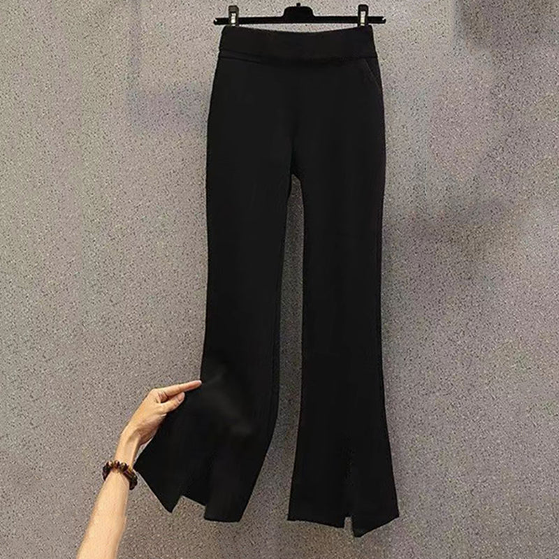 Cripes Veste élégante en tweed avec col en V et taille haute