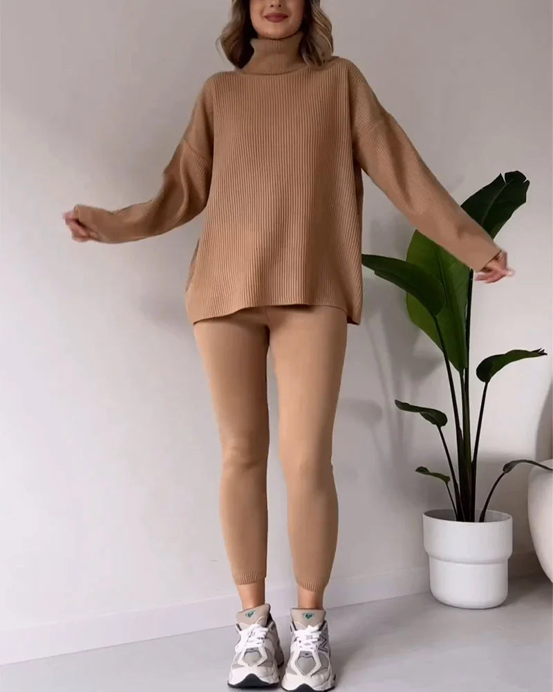 Liza | Elegante coltrui trui en slanke broek