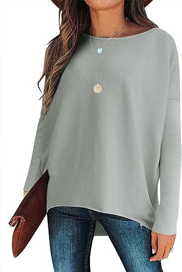 ✨Vente chaude ⭐ Pull tricoté surdimensionné à manches dolman irrégulières pour femmes