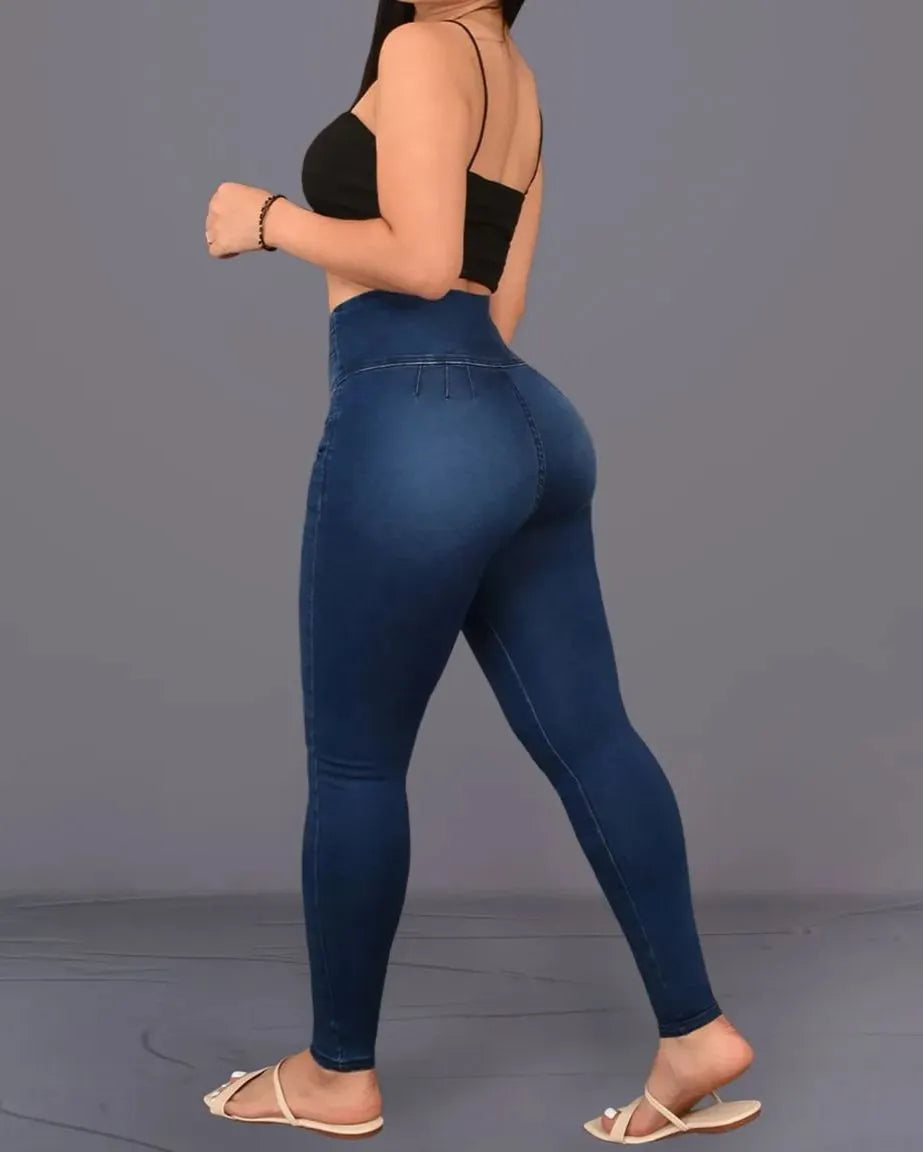 LorenzoZipari™ dames jeans legging met rits