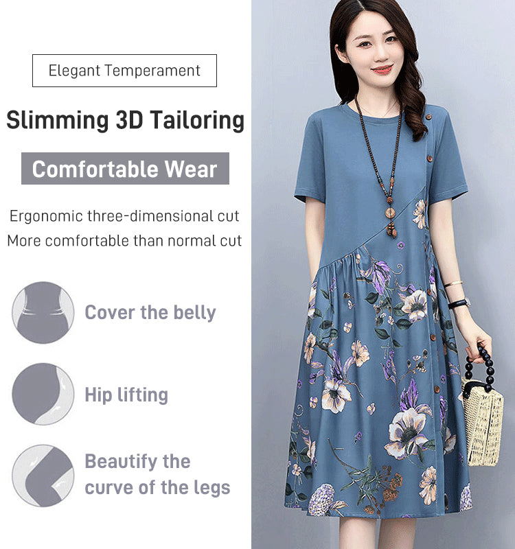 Robe haut de gamme en coton et lin