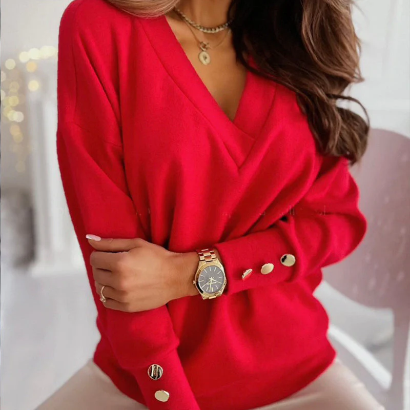 Cripes Pull en maille à col en V