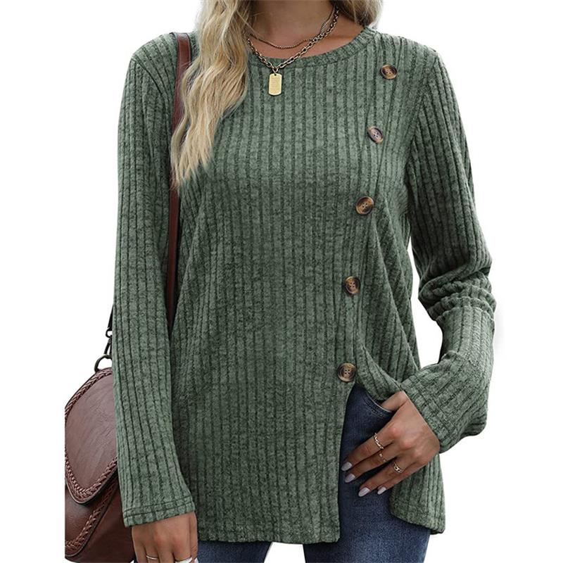 Haut en tricot à ourlet fendu pour femmes