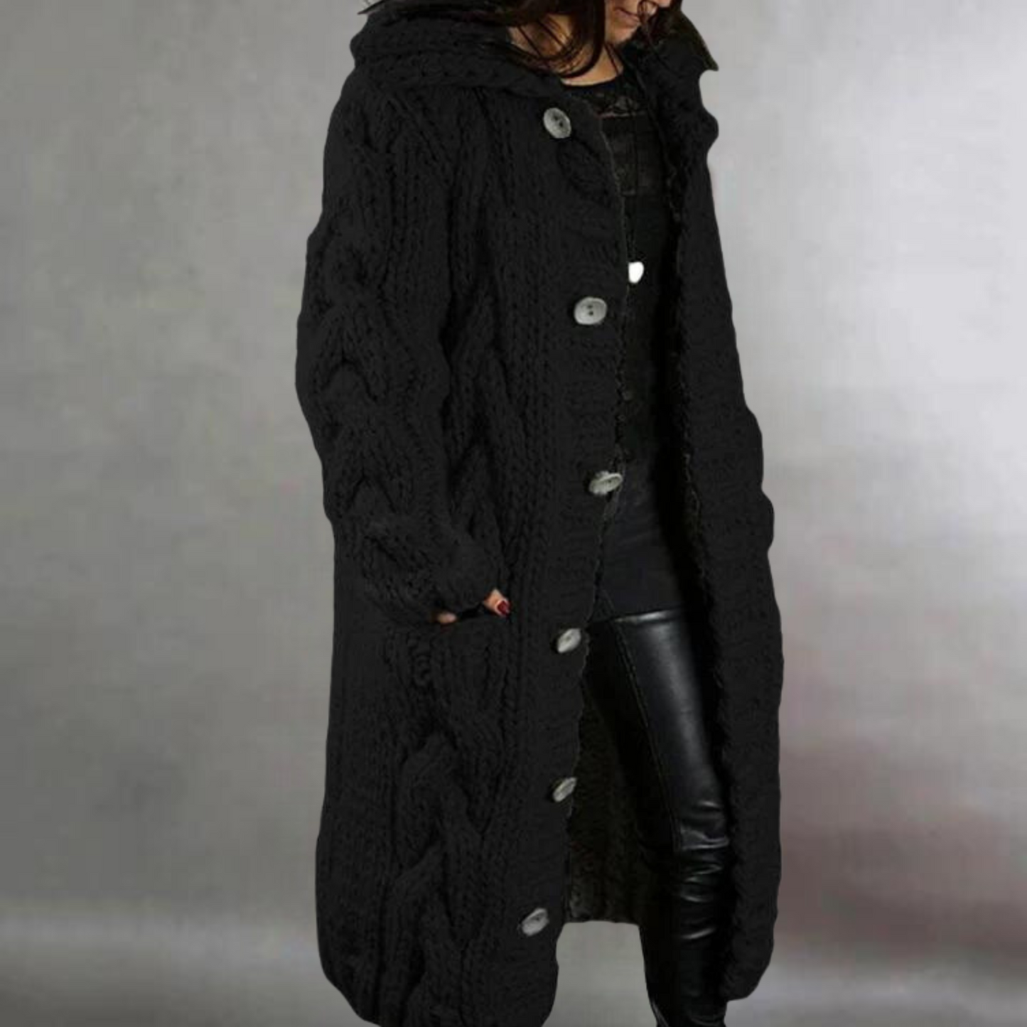 Lena's dik Gebreide Vest