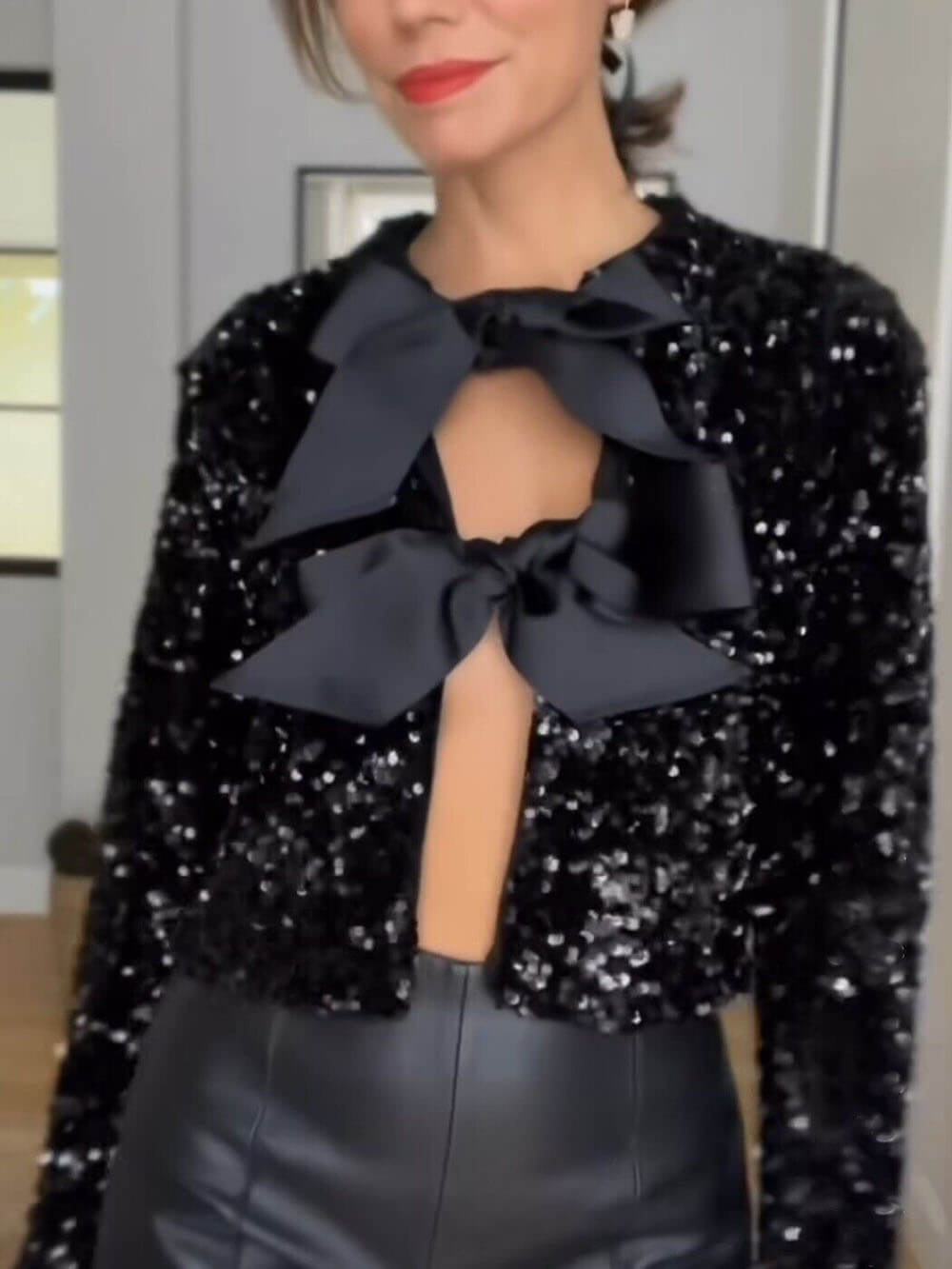 Giovanna Marcelli™ - Dames strikjasje met pailletten