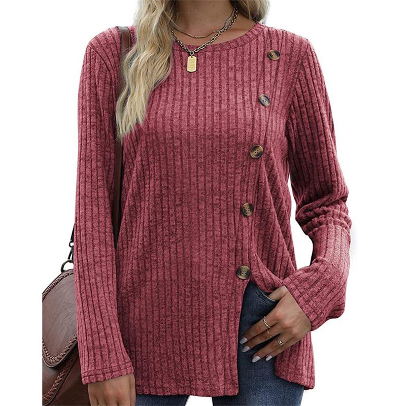 Haut en tricot à ourlet fendu pour femmes