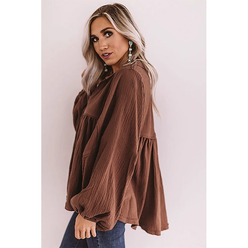 Cripes Chemise décontractée avec manches à revers