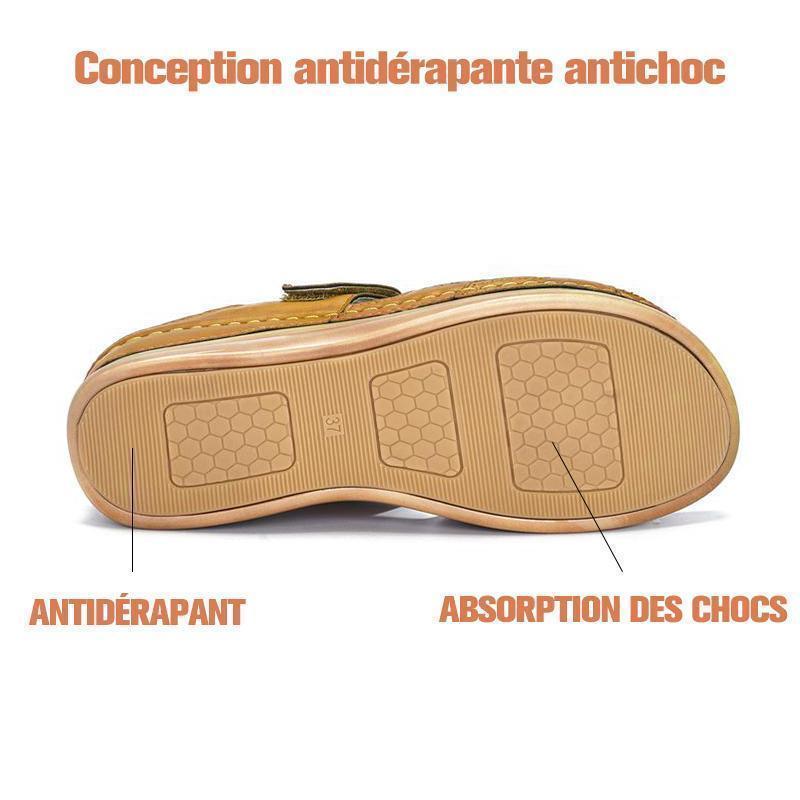 Cripes Sandales à Semelles Compensées Peep-Toe