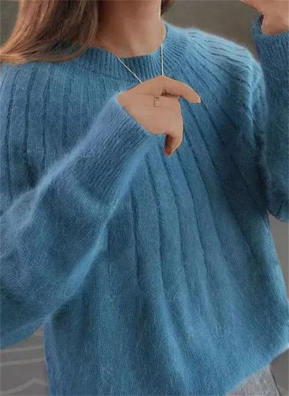 Cripes Pull en tricot doux de couleur unie