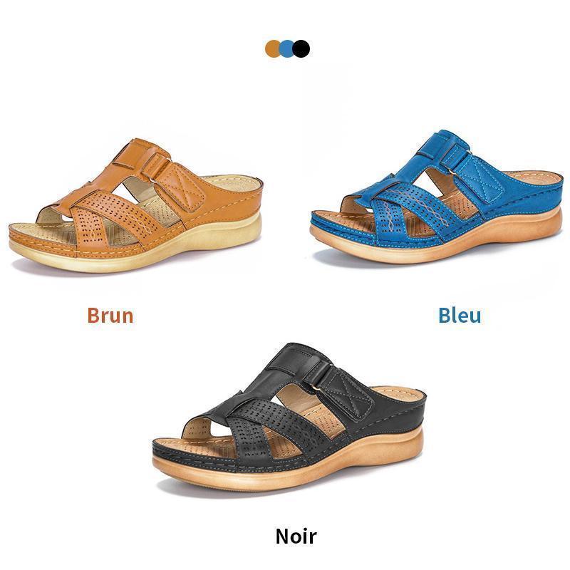 Cripes Sandales à Semelles Compensées Peep-Toe
