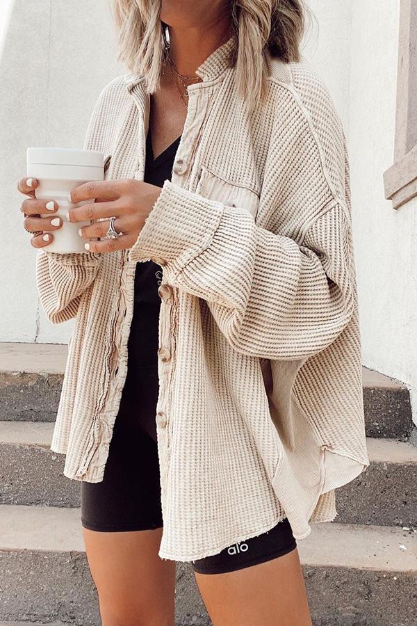 LucaSdrucito™️ Distressed Comfy Overhemdjas