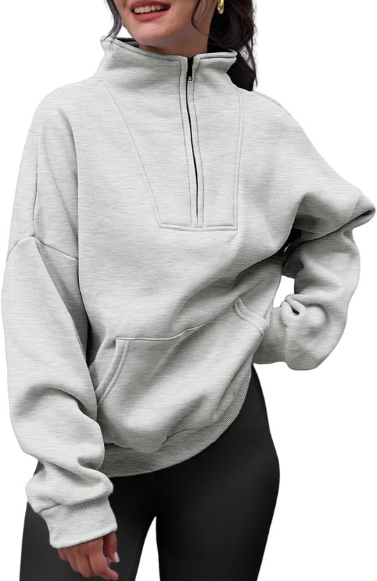 CozyAura™ Half-Zip Pullover Fleece Sweatshirt