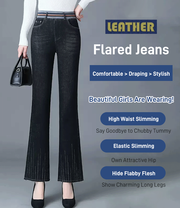 Cripes Pantalon évasé en dentelle élastique à taille haute à la mode