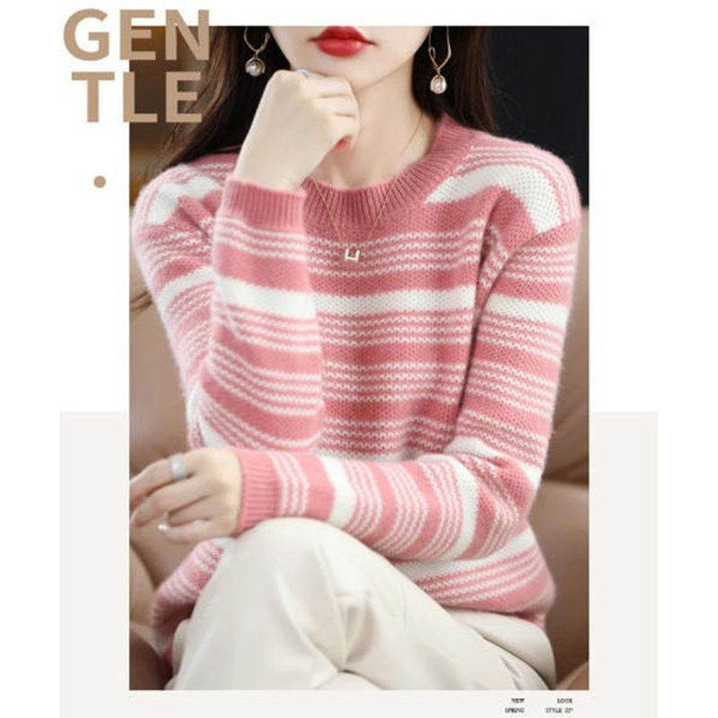 Pull à rayures à la mode pour femmes