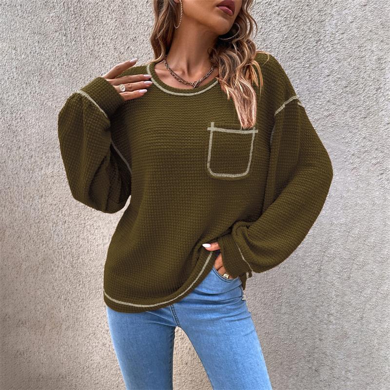 Nouveau pull polyvalent à col rond