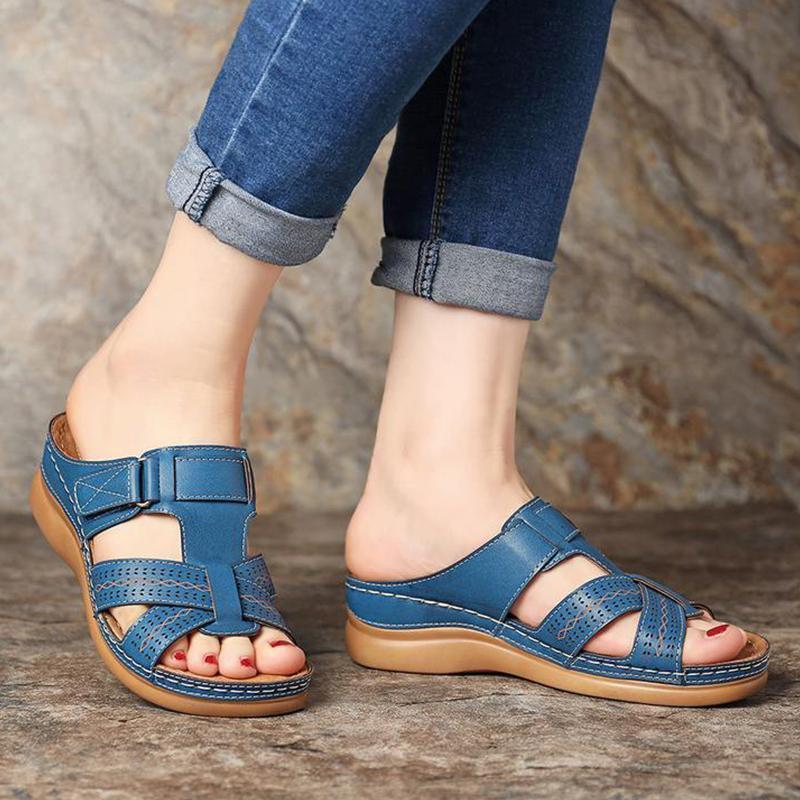Cripes Sandales à Semelles Compensées Peep-Toe