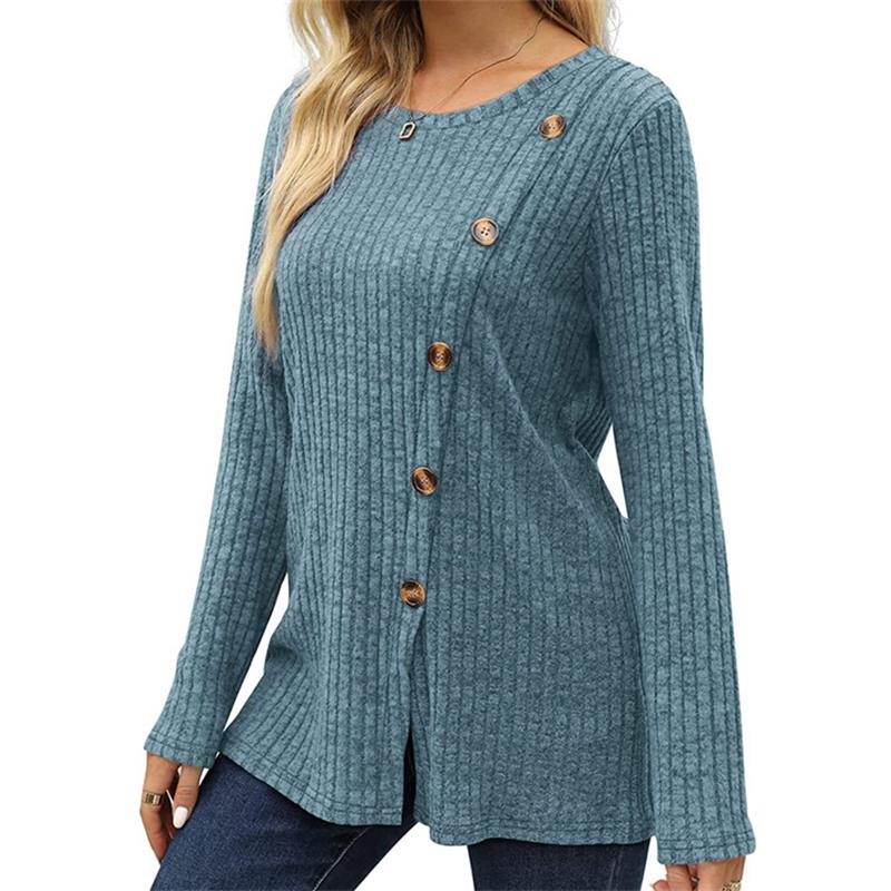 Haut en tricot à ourlet fendu pour femmes