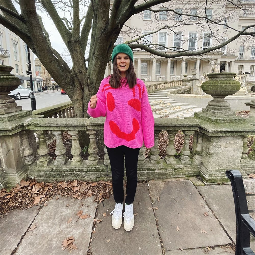 Joyeux dimanche-Pull en Tricot pour Femmes