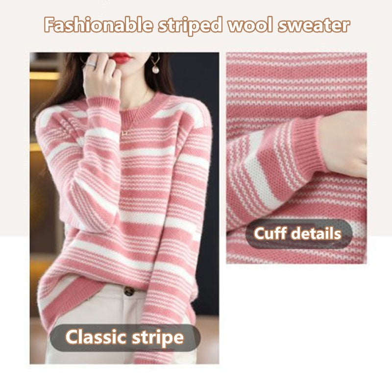 Pull à rayures à la mode pour femmes