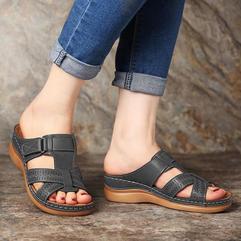 Cripes Sandales à Semelles Compensées Peep-Toe