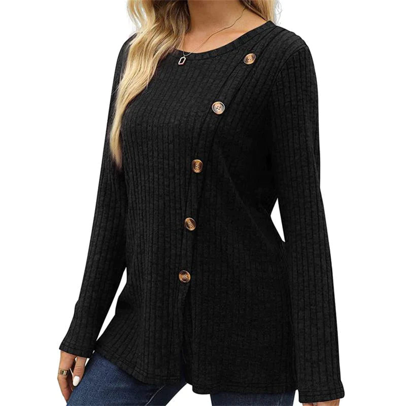 Haut en tricot à ourlet fendu pour femmes