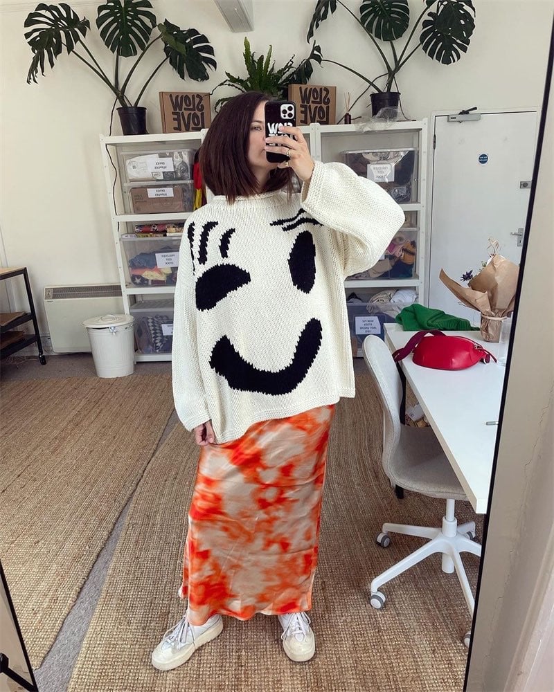 Joyeux dimanche-Pull en Tricot pour Femmes