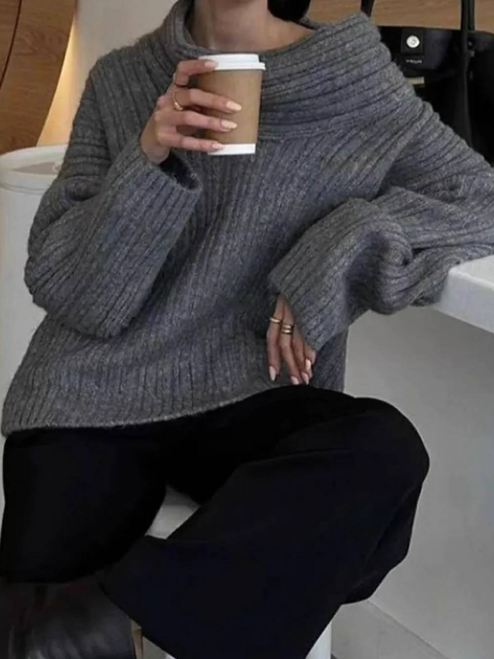 Nicoletta™ Oversized gebreide trui