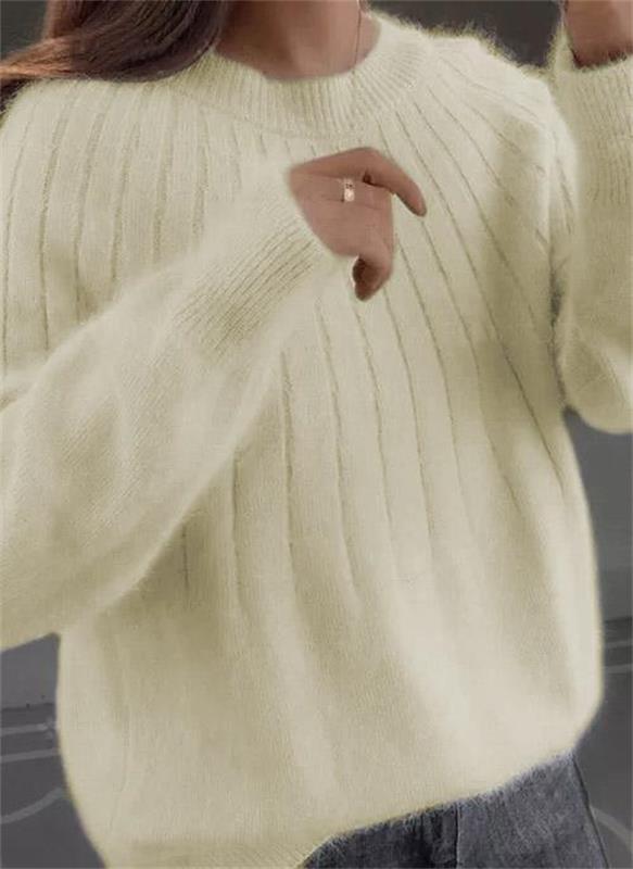 Cripes Pull en tricot doux de couleur unie