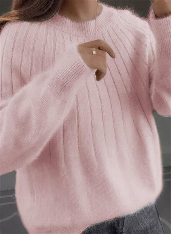 Cripes Pull en tricot doux de couleur unie