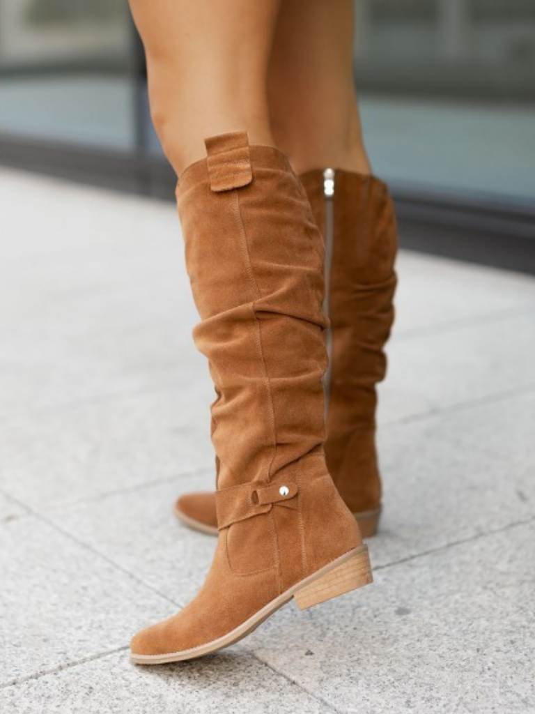 SHANNA - ÉLÉGANTES BOTTES HAUTES EN DAIM